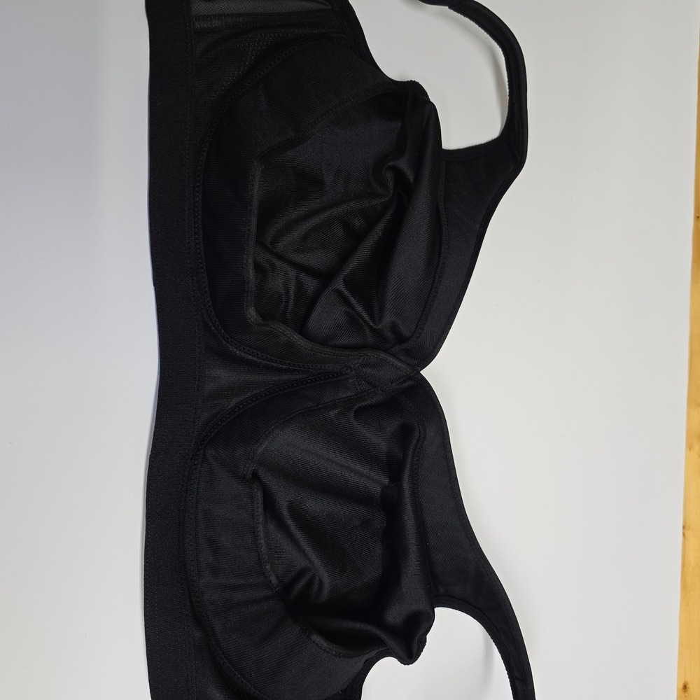 Glamorise Magic Lift Sport Bra Womens 38F Black High Impact Wireless - Picture 6 of 9